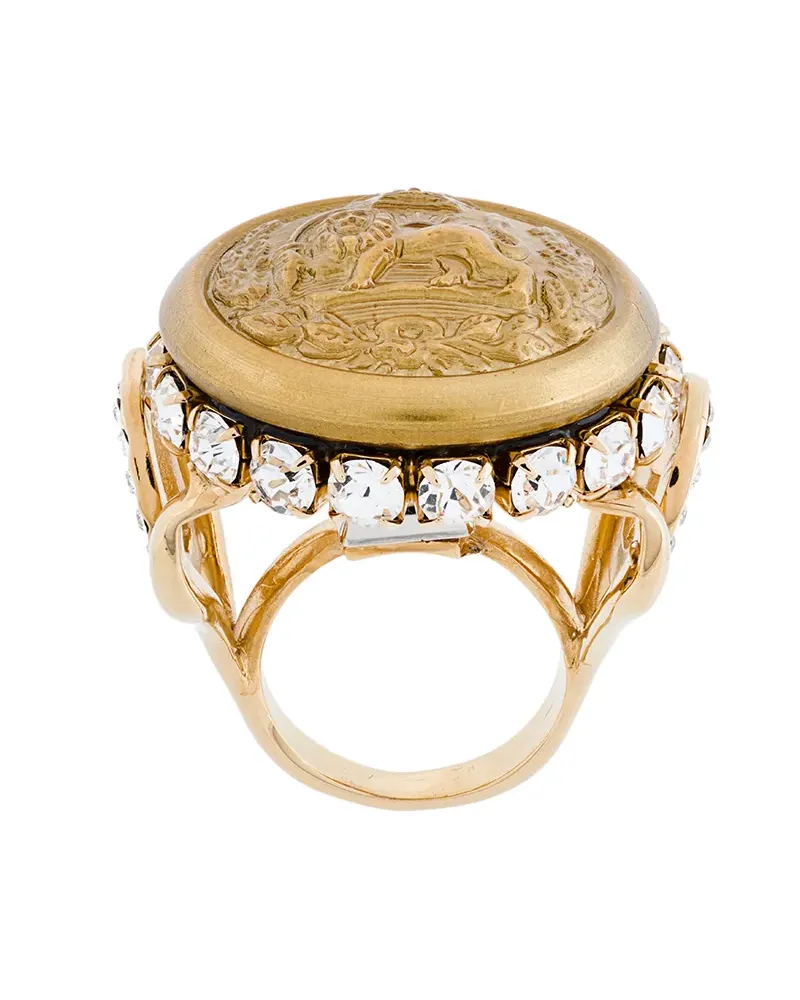 Dolce & Gabbana Ring mit Löwe-Prägung - Gelb Gelb