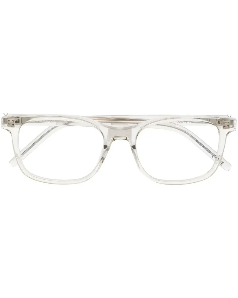 Saint Laurent Brille mit eckigem Gestell - Nude Nude