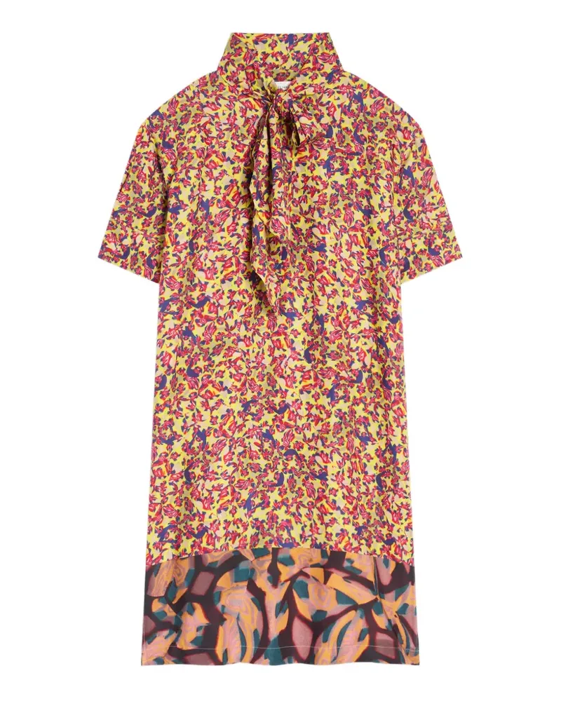 Dries van Noten Hemdkleid aus Viskose - Gelb Gelb
