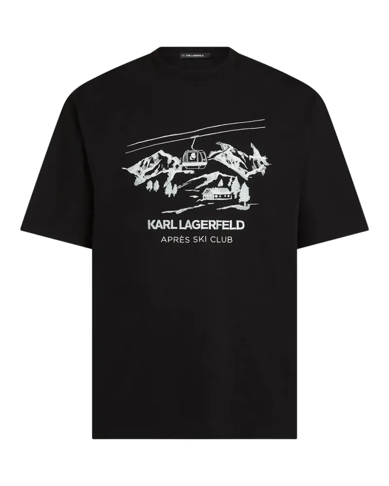Karl Lagerfeld Après Ski Club T-Shirt - Schwarz Schwarz