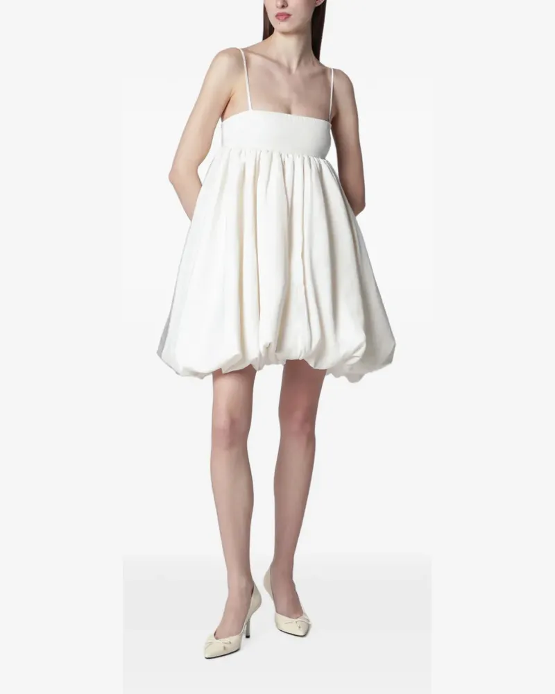 ROTATE Birger Christensen satin mini bubble dress white - Weiß Weiß