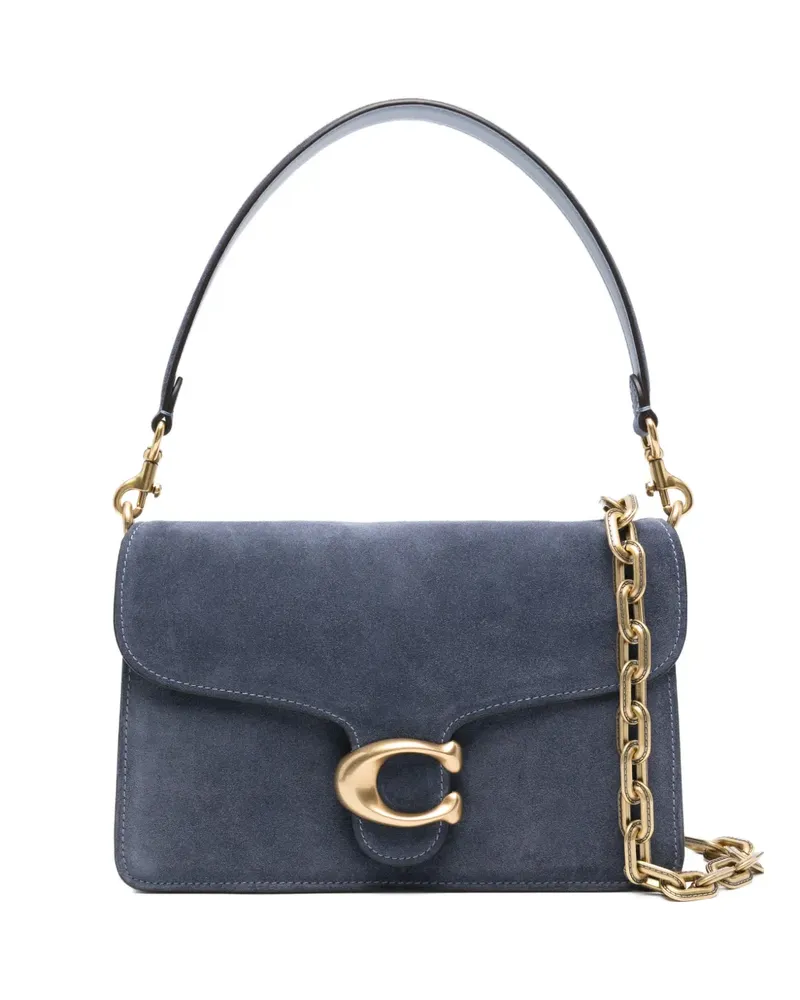 Coach Tabby Schultertasche aus Kalbswildleder - Blau Blau