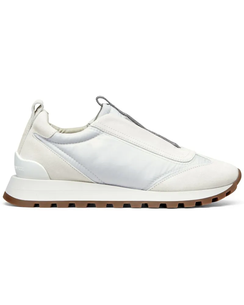 Brunello Cucinelli Sneakers mit Perlendetails - Weiß Weiß