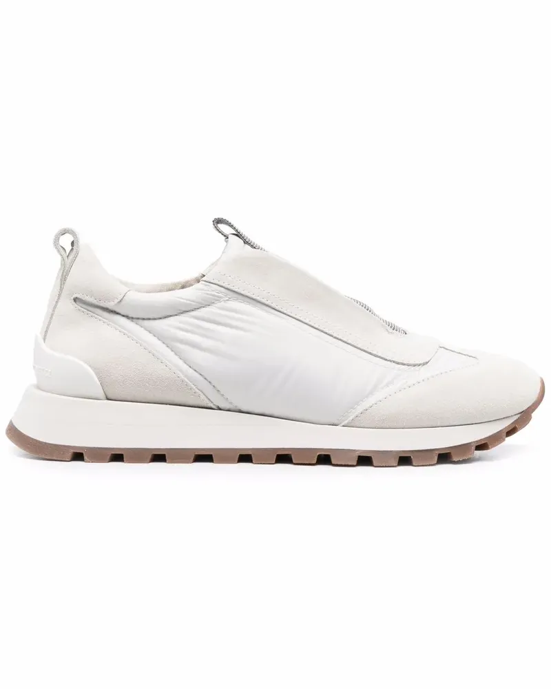 Brunello Cucinelli Sneakers mit Perlendetails - Weiß Weiß