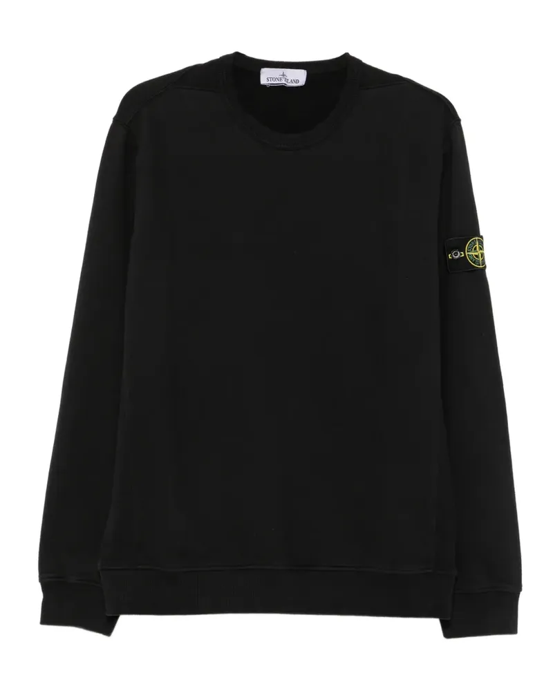 Stone Island Sweatshirt mit Logo-Patch - Schwarz Schwarz