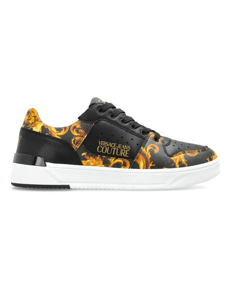 Versace Jeans Sneakers mit Barocco-Print - Schwarz Schwarz