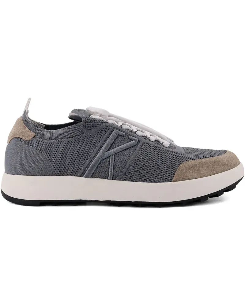 Kiton Sneakers mit Netzeinsatz - Grau Grau