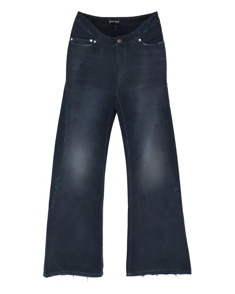 Balenciaga frayed denim jeans - Blau Blau