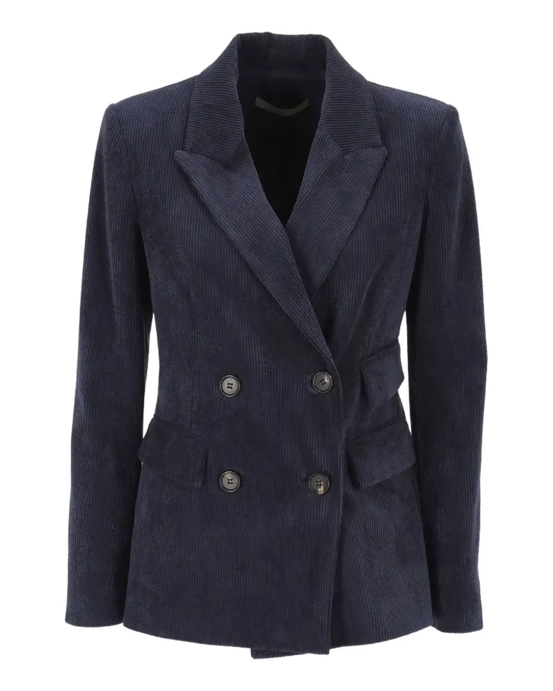 D.EXTERIOR corduroy double-breasted jacket - Blau Blau