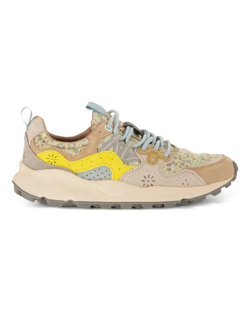 Flower MOUNTAIN Yamano 3 Sneakers aus Wildleder mit Blumen-Print - Nude Nude