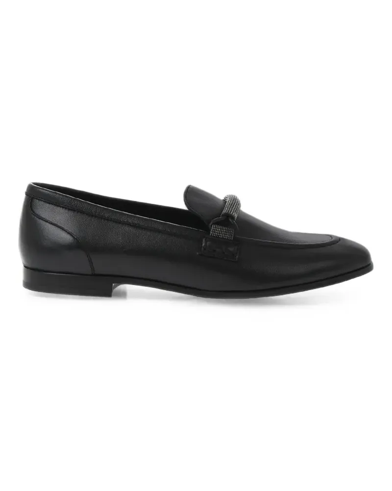 Brunello Cucinelli Loafer mit Strassverzierung - Schwarz Schwarz