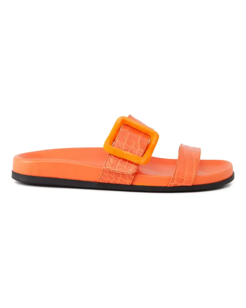 Manolo Blahnik Sandalen mit Animal-Effekt - Orange Orange