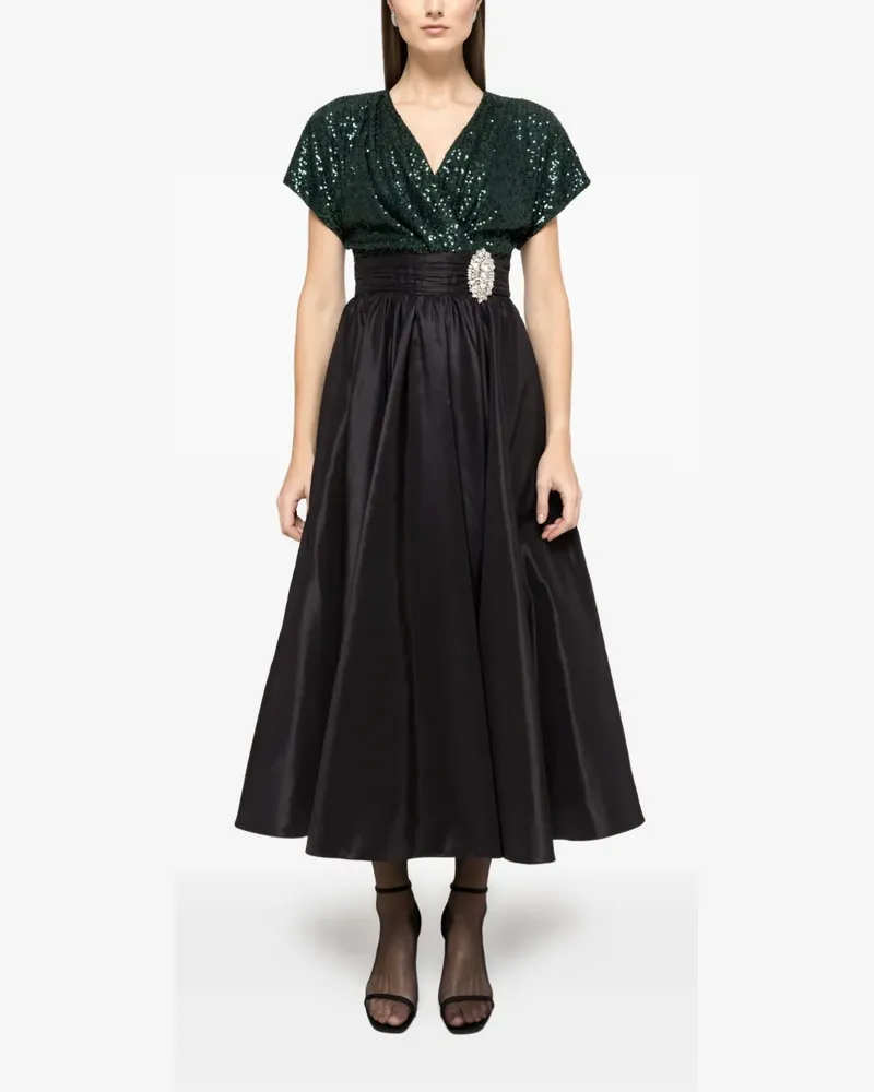 NISSA Midikleid mit Pailletten - Schwarz Schwarz