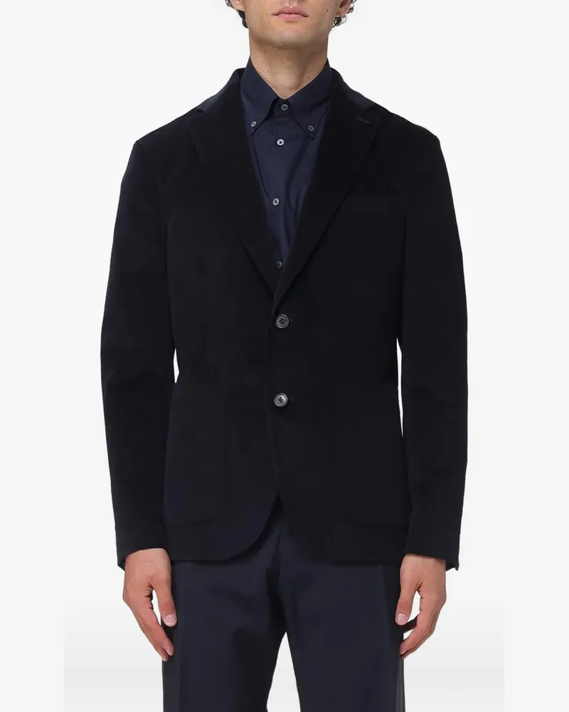 Brooksfield corduroy single-breasted blazer - Blau Blau