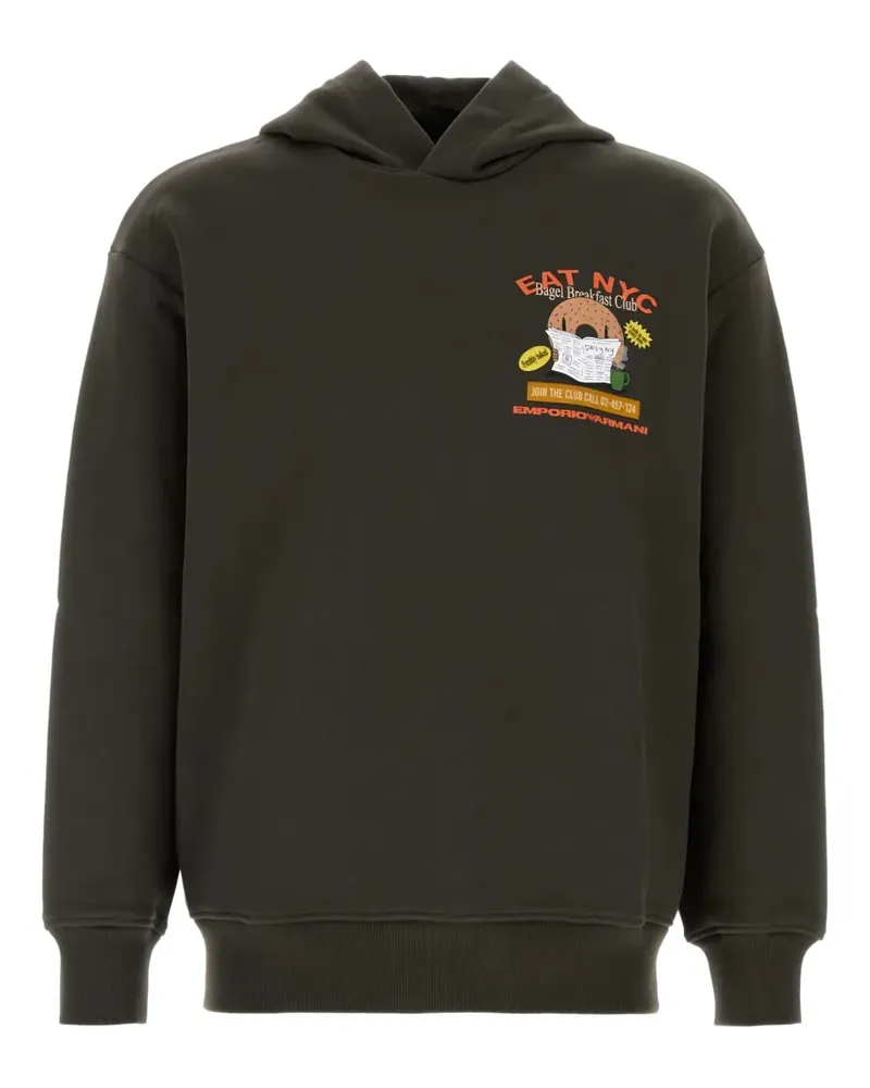 Emporio Armani Hoodie mit Bagel-Print - Braun Braun