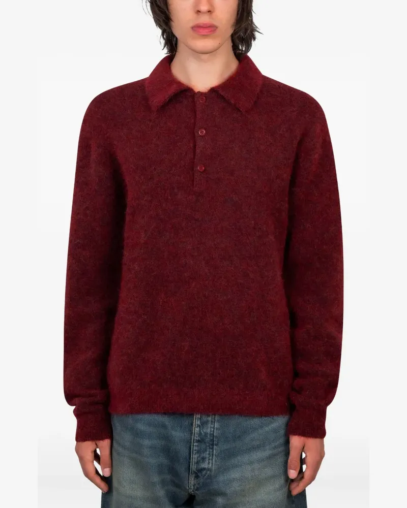 Sunflower Mohairpullover mit Polokragen - Rot Rot
