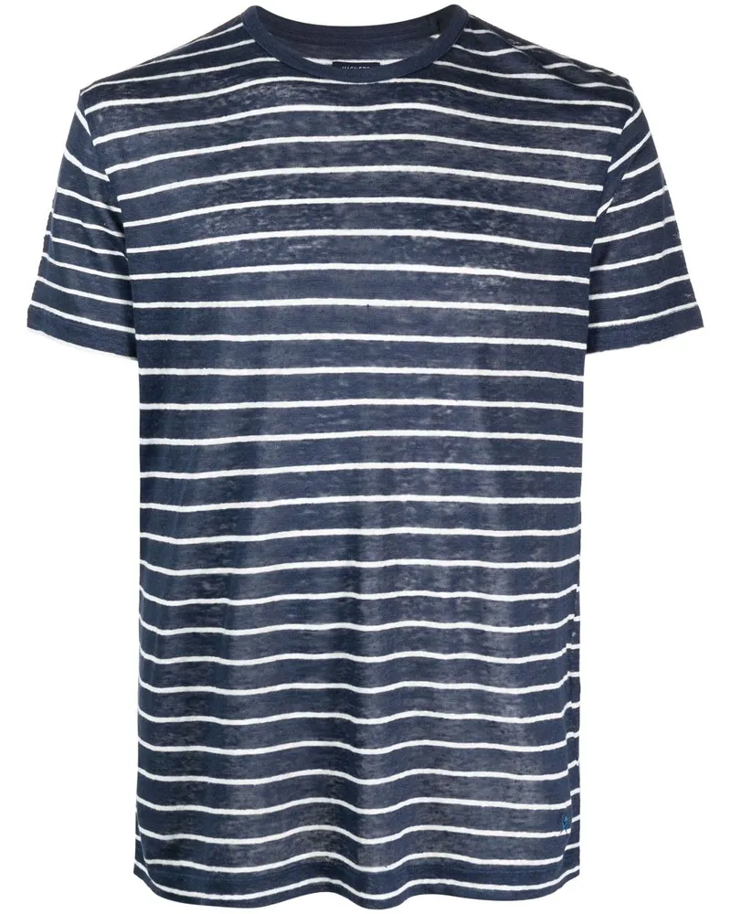 Hackett Gestreiftes T-Shirt - Blau Blau