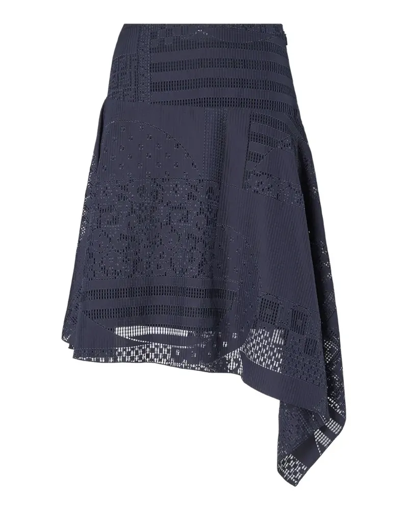 Fendi lace-panelled skirt - Blau Blau