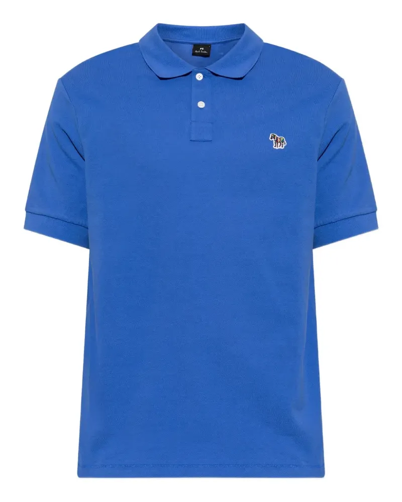 Paul Smith Poloshirt mit Zebra-Patch - Blau Blau