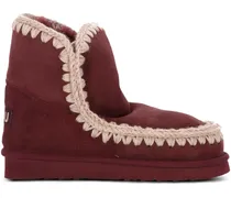 Stiefel mit Ziernähten - Rot