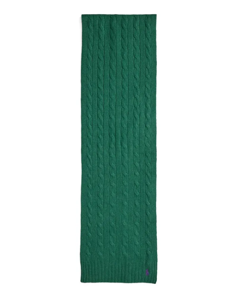 Ralph Lauren Schal mit Zopfmuster - Grün Grün
