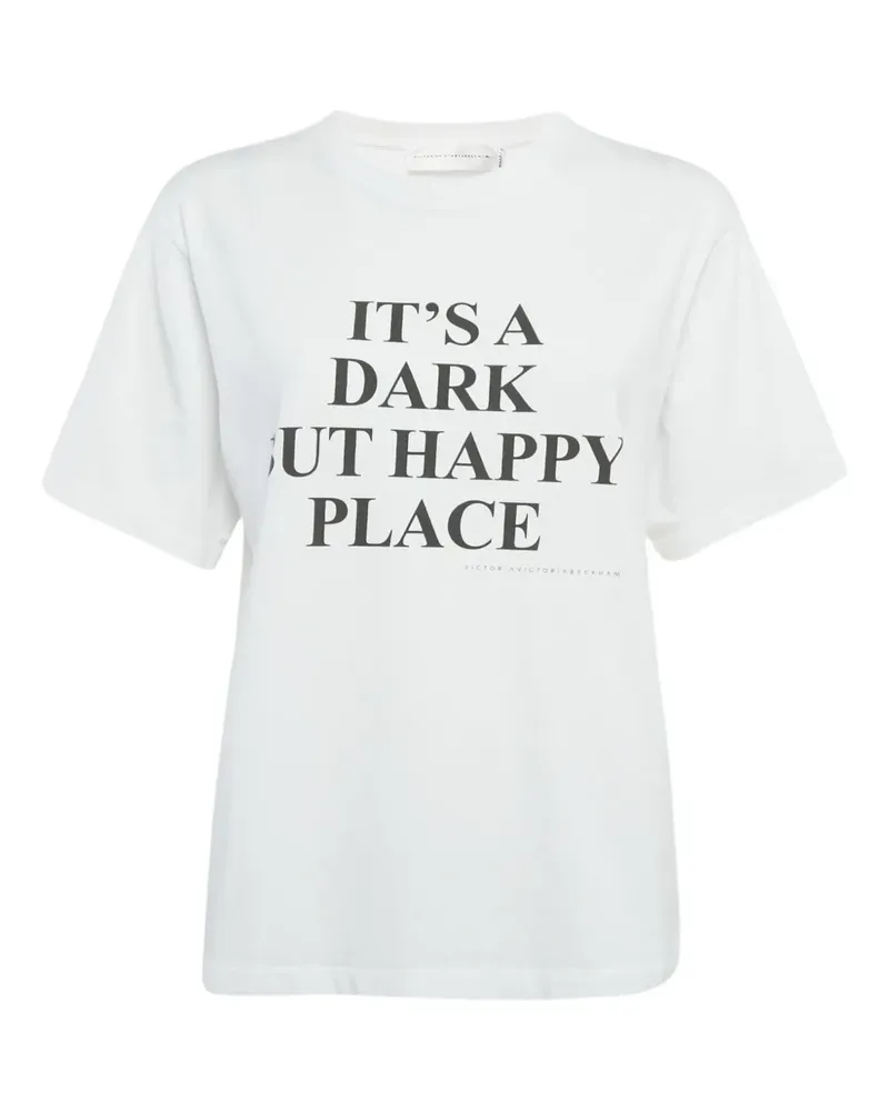Victoria Beckham T-Shirt mit grafischem Print - Weiß Weiß