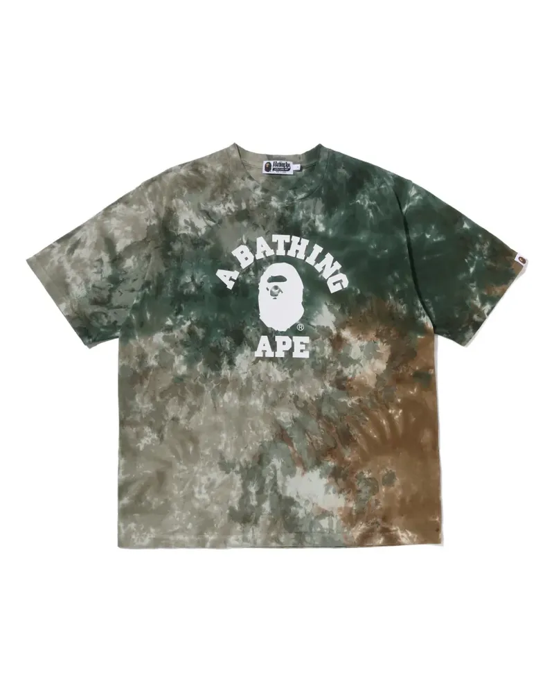 BAPE T-Shirt mit Batikmuster - Grün Grün