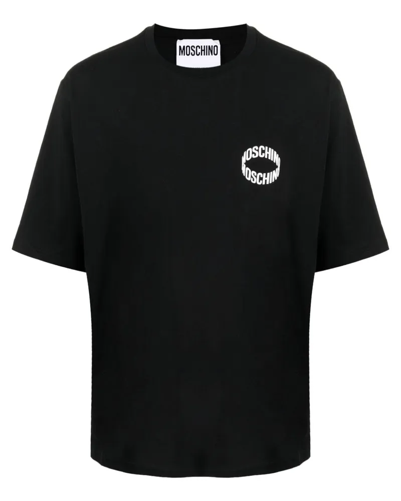 Moschino T-Shirt mit Logo-Print Schwarz