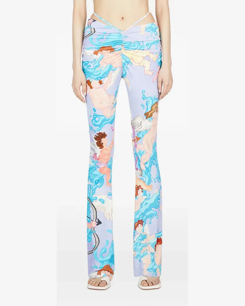 Marco Rambaldi Hose mit grafischem Print - Blau Blau