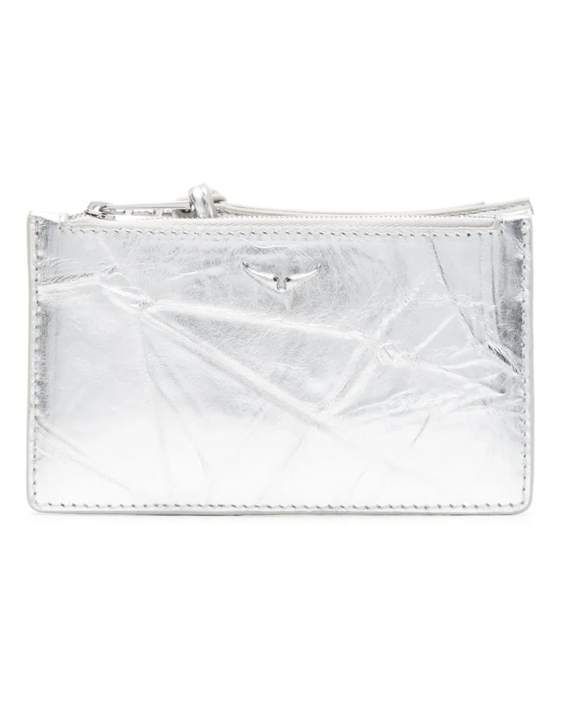 Zadig & Voltaire Metallisches Portemonnaie - Silber Silber