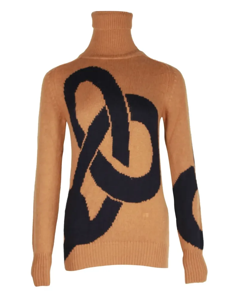 Victoria Beckham chain-link turtleneck sweater - Nude Nude