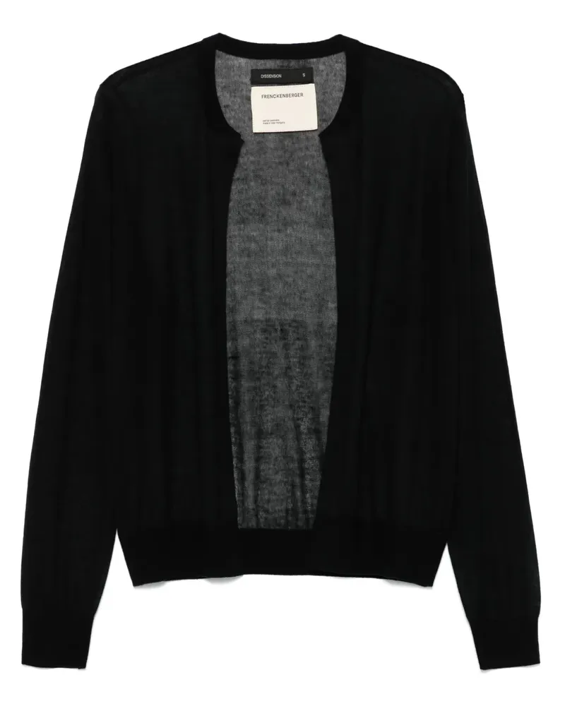 Frenckenberger Fein gestrickter Cardigan - Schwarz Schwarz