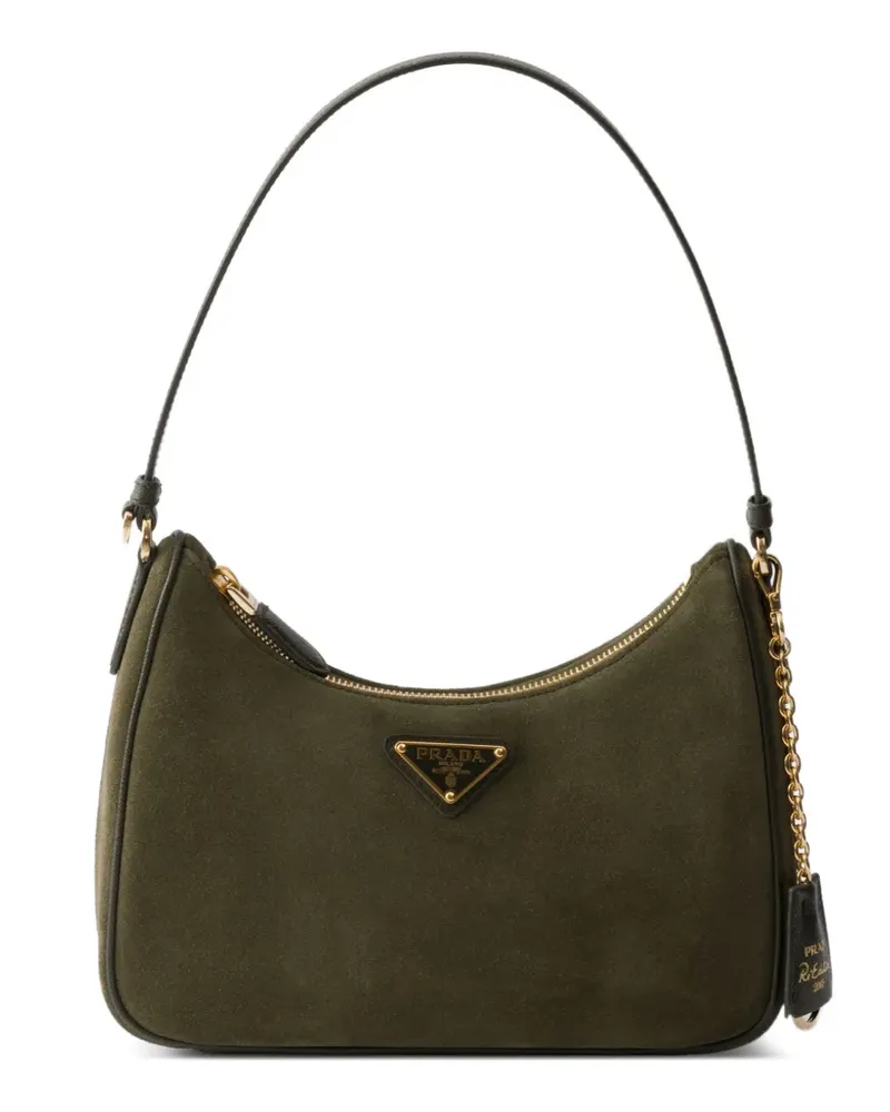 Prada Re-Edition 2005 Minitasche aus Wildleder - Grün Grün