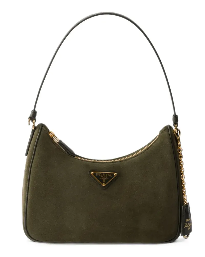 Prada Re-Edition 2005 Minitasche aus Wildleder - Grün Grün