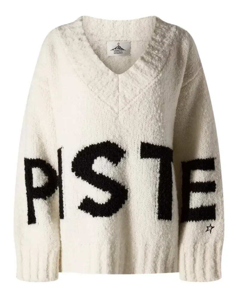 Perfect Moment Oversized-Pullover mit V-Ausschnitt - Nude Nude