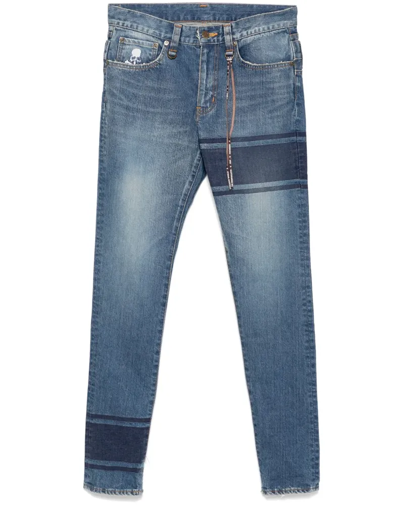 Mastermind World Klassische Slim-Fit-Jeans - Blau Blau