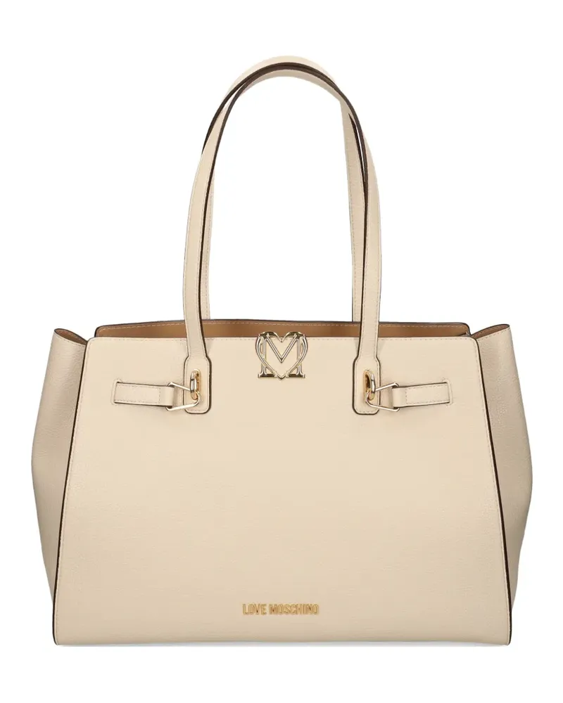 Moschino logo-detail tote bag - Nude Nude