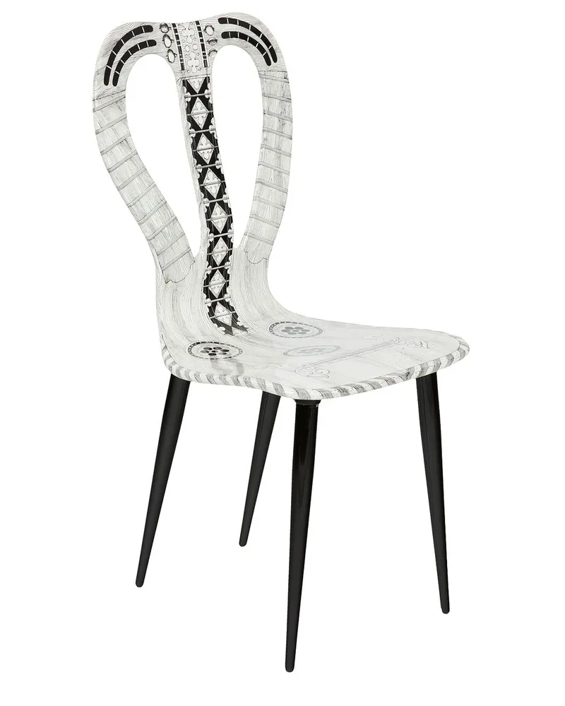 Fornasetti Stuhl mit Gitarren-Design - Weiß Weiß