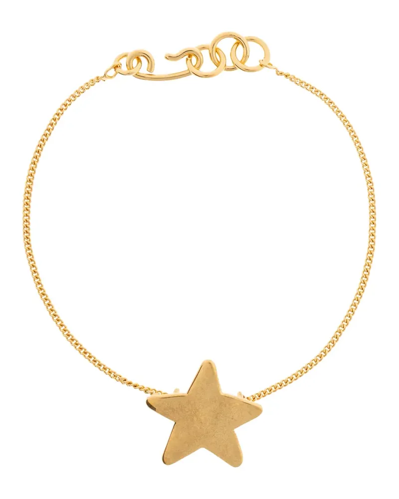 Jil Sander star-pendant curb-chain bracelets - Gold Gold