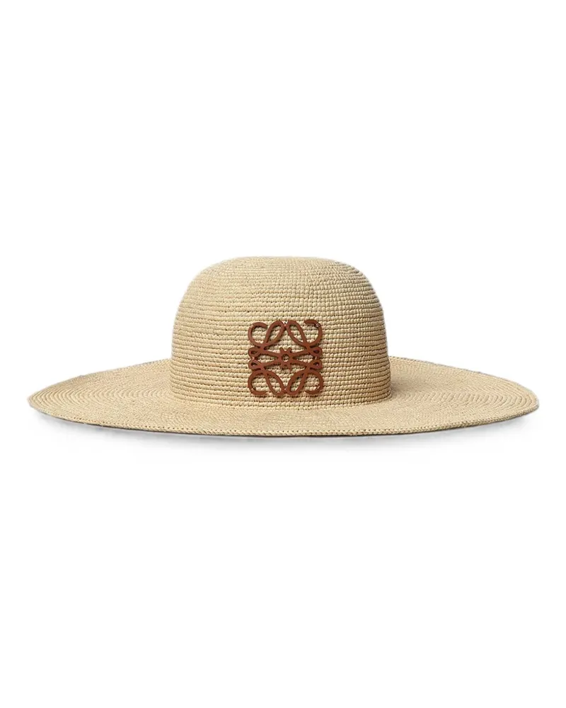 Loewe x Paula Ibiza Anagram Sonnenhut mit breiter Krempe - Nude Nude