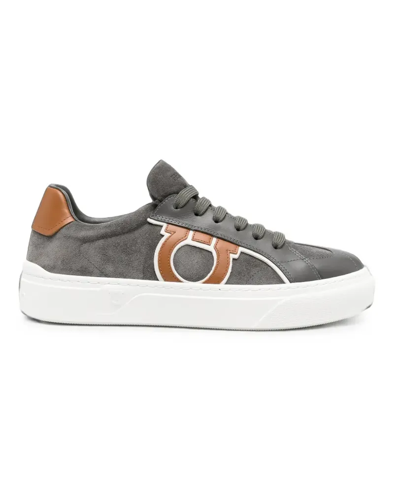 Ferragamo Gancini Sneakers aus Wildleder - Grau Grau