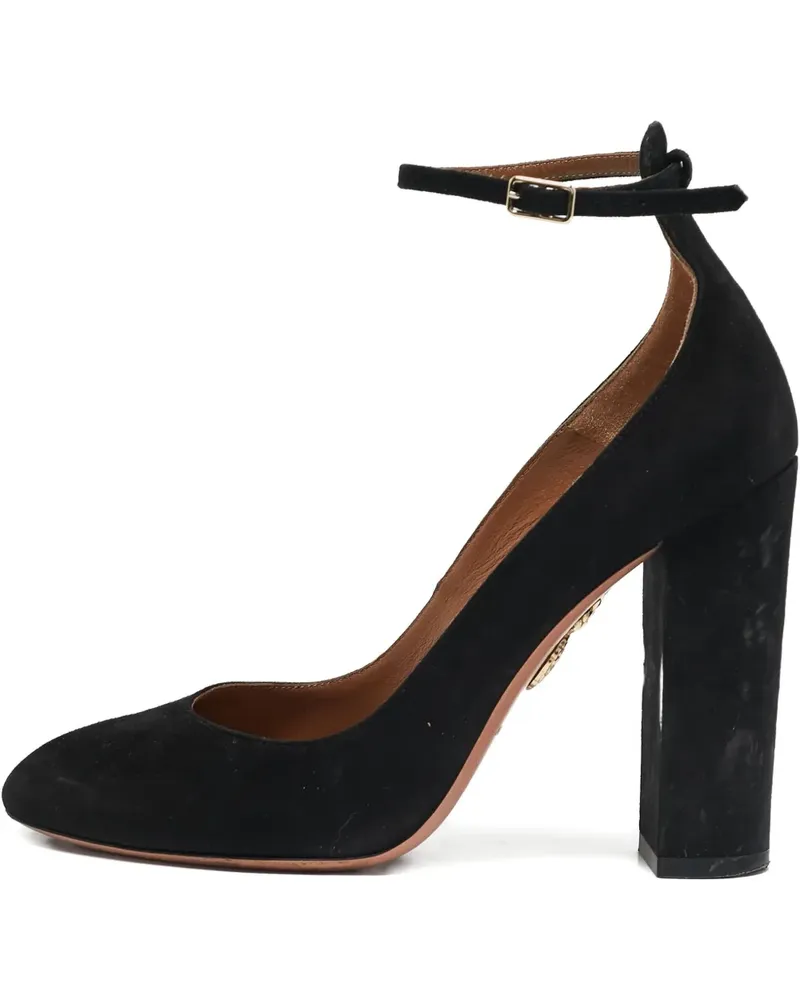 Aquazzura Pumps aus Wildleder 105mm - Schwarz Schwarz