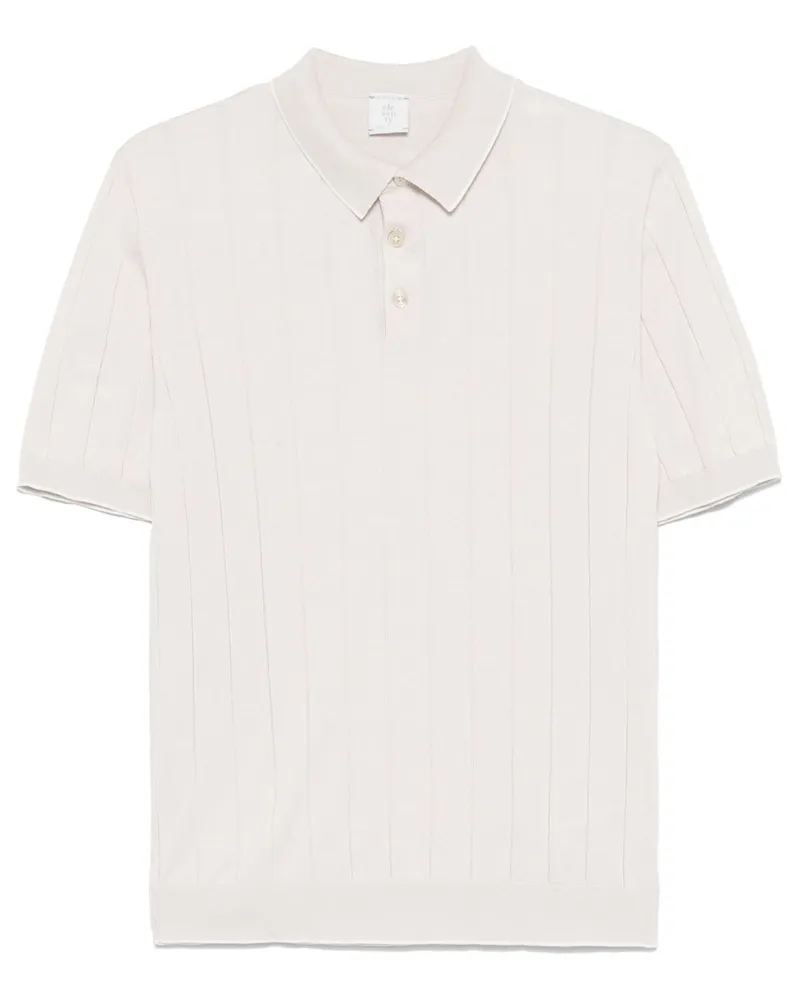 Eleventy Poloshirt aus geripptem Strick - Nude Nude