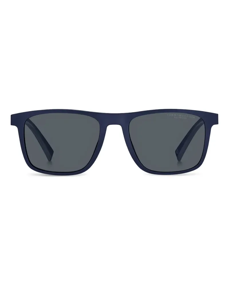 Tommy Hilfiger Eckige Brille mit Clip-on-Gläsern - Blau Blau