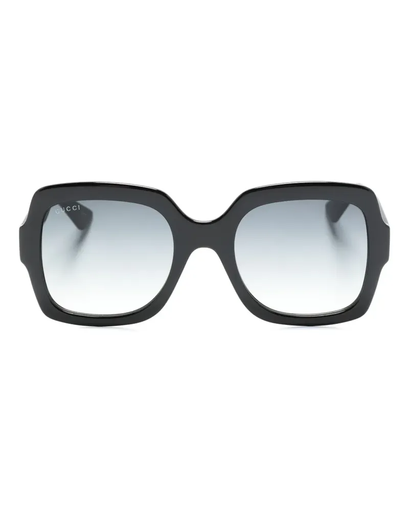 Gucci Oversized-Sonnenbrille - Schwarz Schwarz