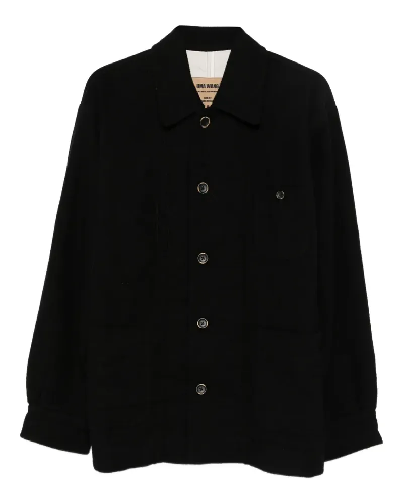Uma Wang button-fastening patch-pocket jacket - Schwarz Schwarz
