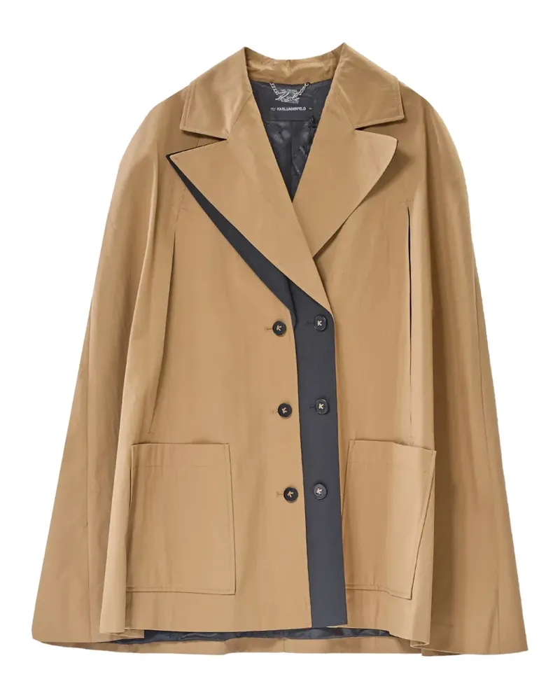 Karl Lagerfeld Doppelreihiges Karl Signature Cape - Nude Nude