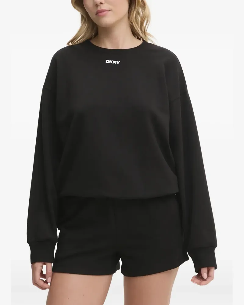 DKNY Pyjama-Oberteil mit Logo - Schwarz Schwarz