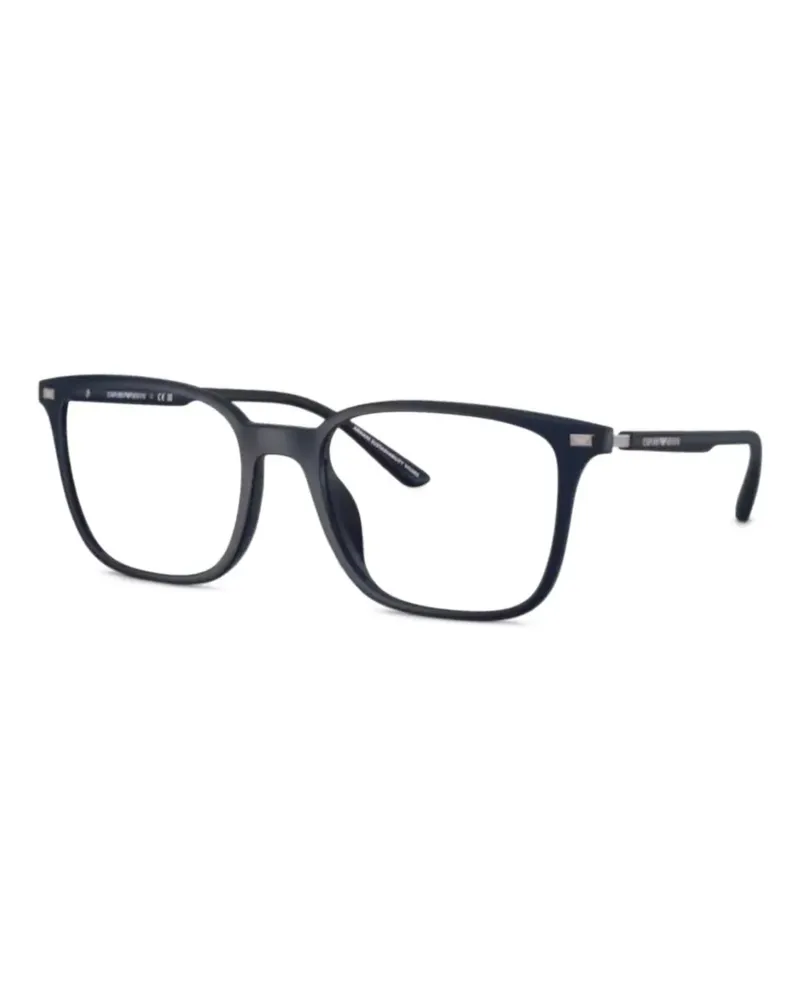 Emporio Armani Brille mit eckigem Gestell - Schwarz Schwarz