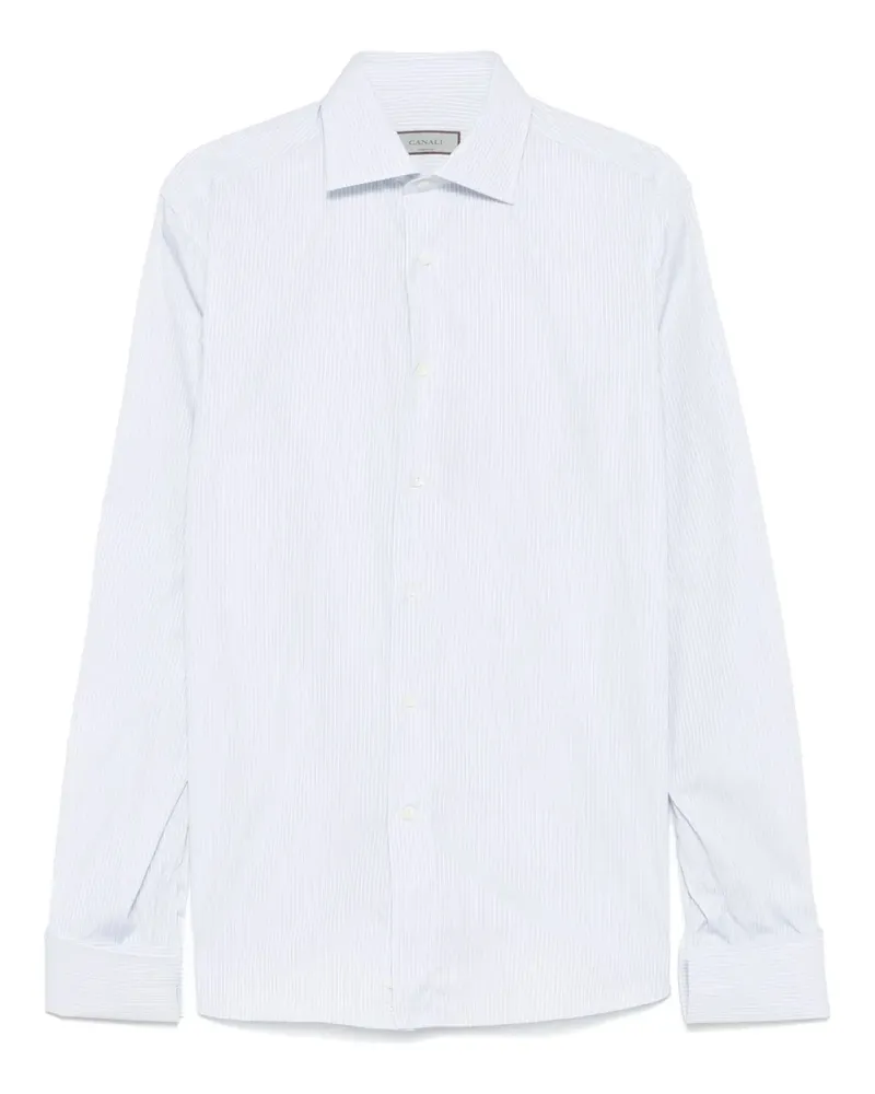 Canali Gestreiftes Hemd - Blau Blau